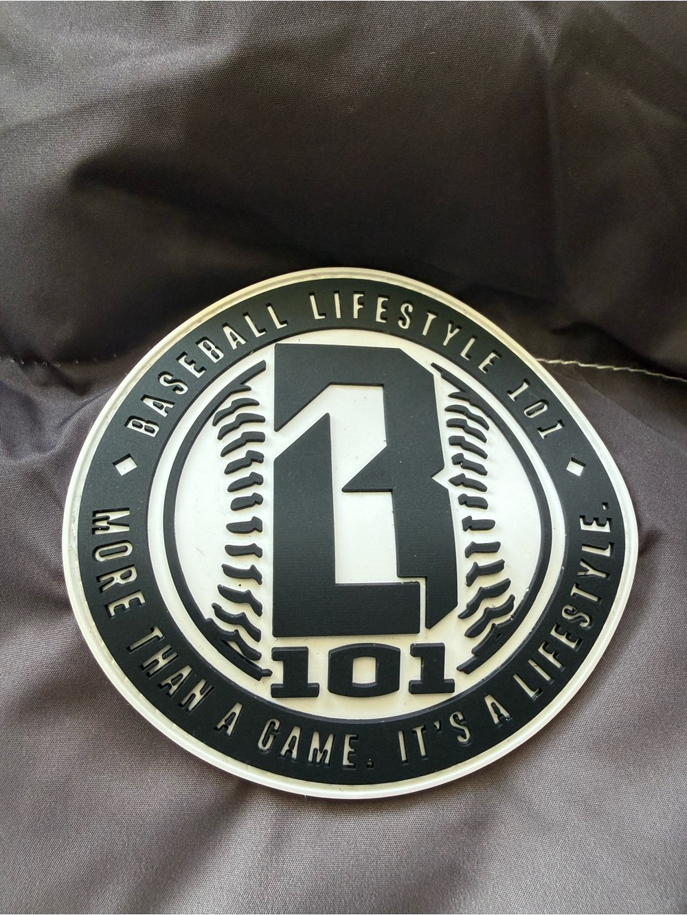 Baseball Lifestyle 101 Gradient Full Zip Puffer Youth Jacket - gray/white YXL - Picture 3 of 6